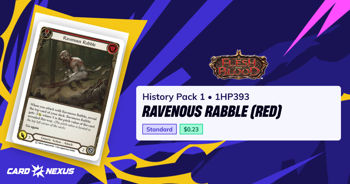 Ravenous Rabble (Red) #1HP393 — History Pack 1 (HISTORY-PACK-1) — Flesh ...