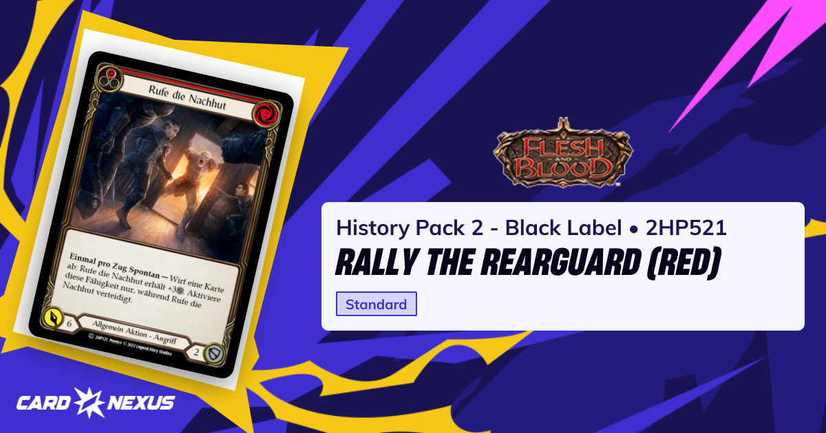 Rally the Rearguard (Red) #2HP521 — History Pack 2 - Black Label ...