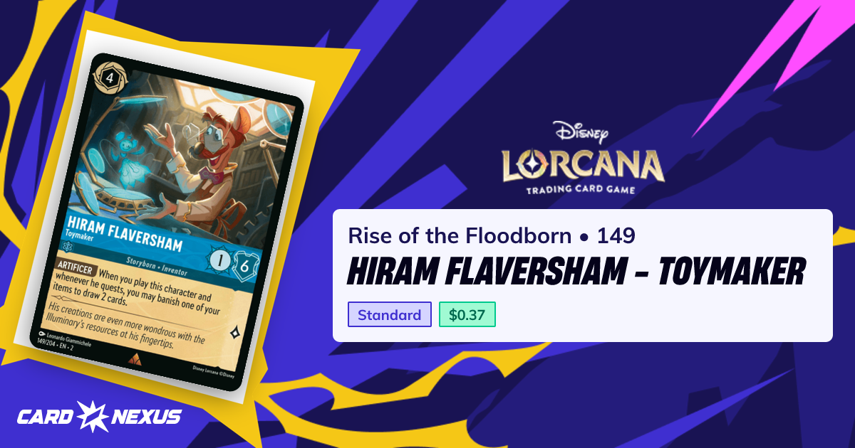 Hiram Flaversham - Toymaker #149 — Rise of the Floodborn (2) — Lorcana ...
