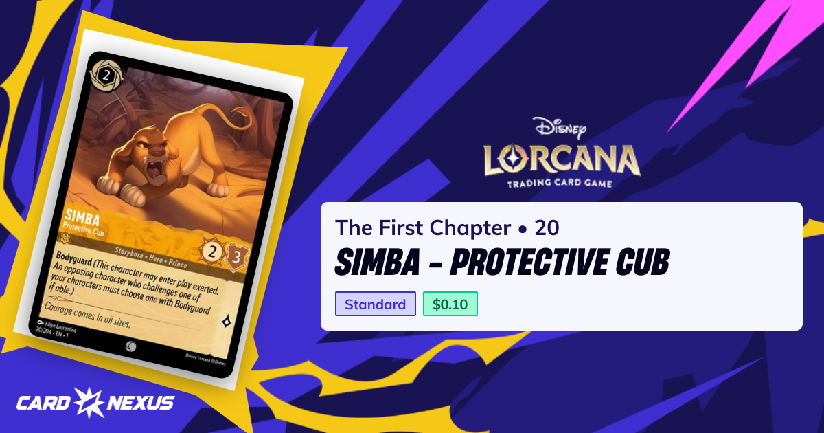 Simba - Protective Cub #20 — The First Chapter (1) — Lorcana — Buy ...