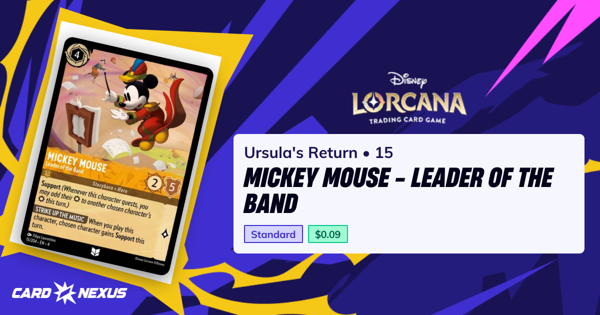 Mickey Mouse - Leader of the Band #15 — Ursula's Return (4) — Lorcana ...