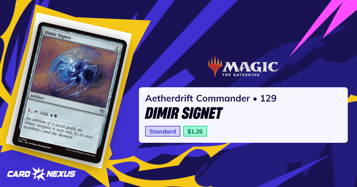 Dimir Signet #129 — Aetherdrift Commander (DRC) — Magic: The Gathering ...
