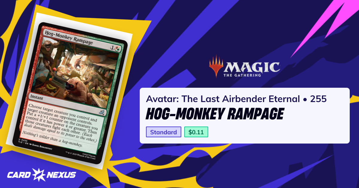 Hog-Monkey Rampage #255 — Avatar: The Last Airbender Eternal (TLE ...