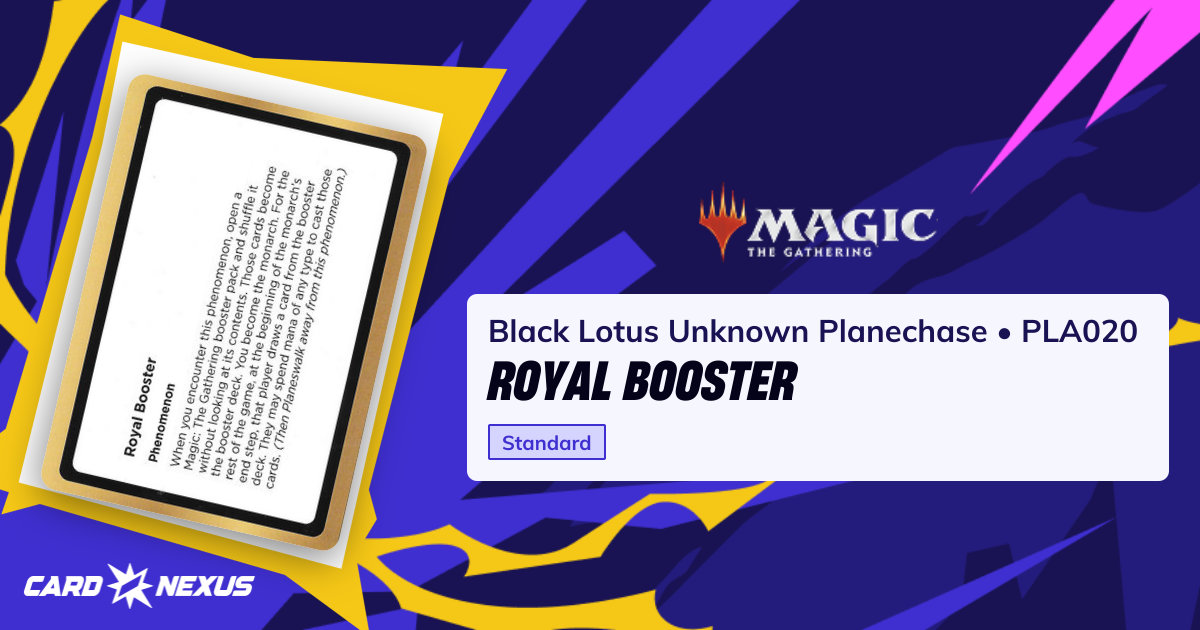 Royal Booster #PLA020 — Black Lotus Unknown Planechase (PUNK) — Magic ...