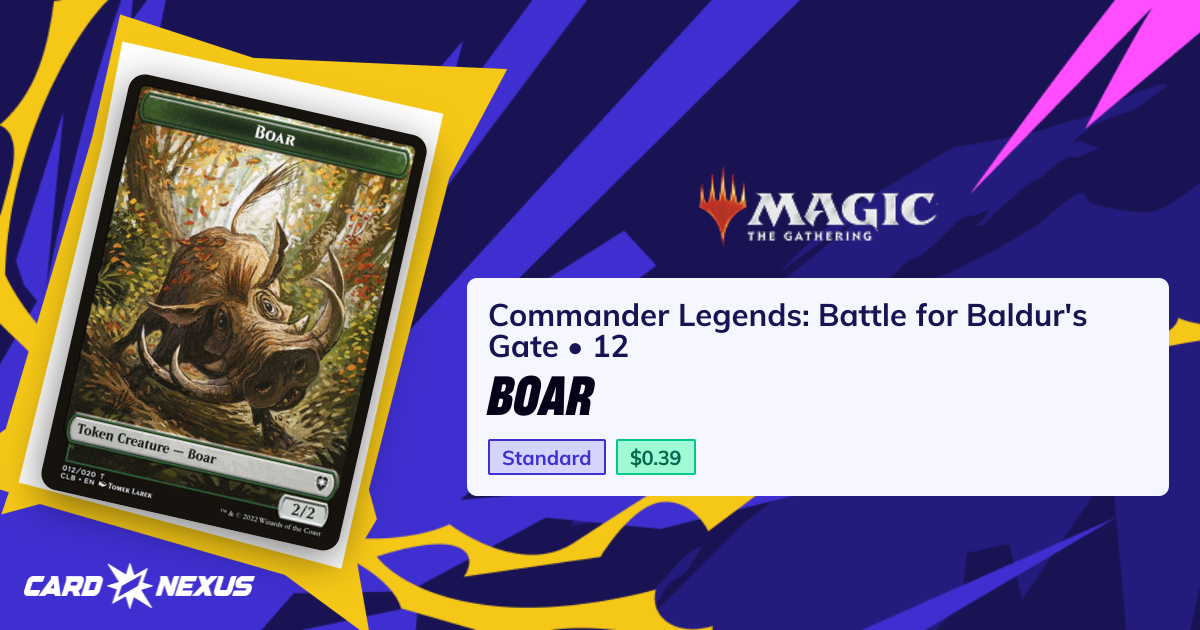 Boar #12 — Commander Legends: Battle for Baldur's Gate (CLB) — Magic ...