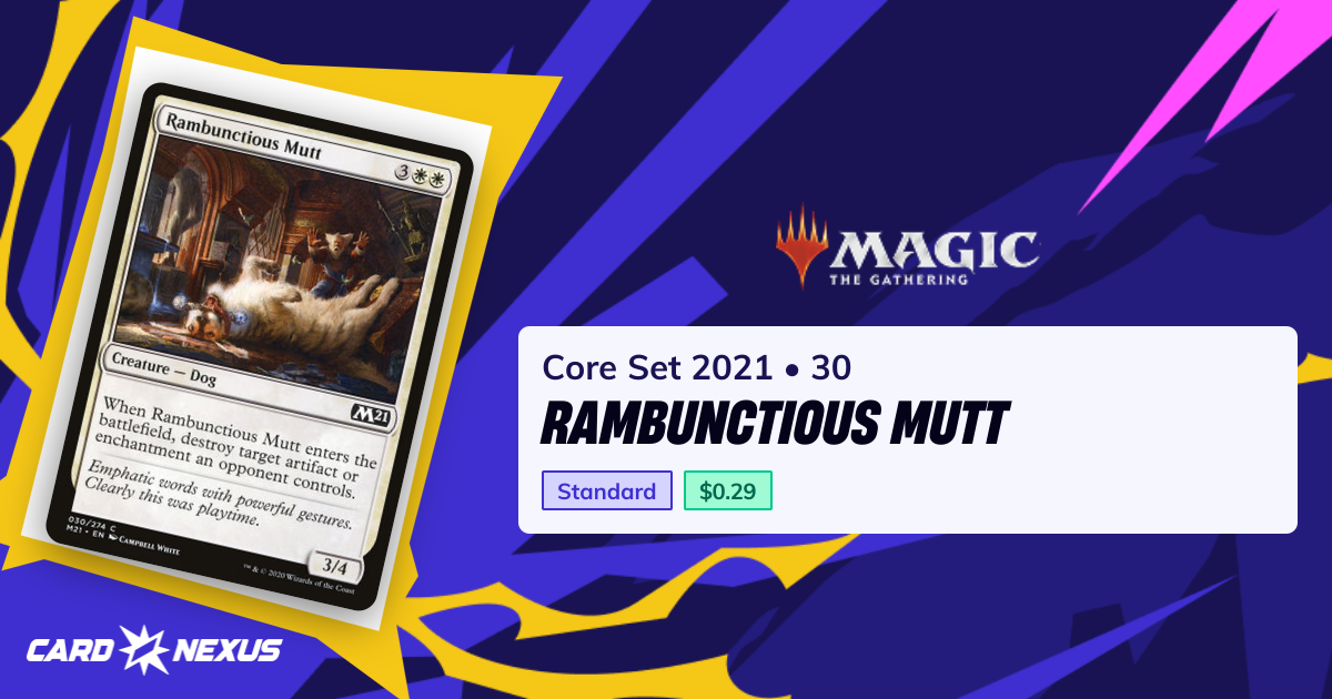 Rambunctious Mutt #30 — Core Set 2021 (M21) — Magic: The Gathering ...
