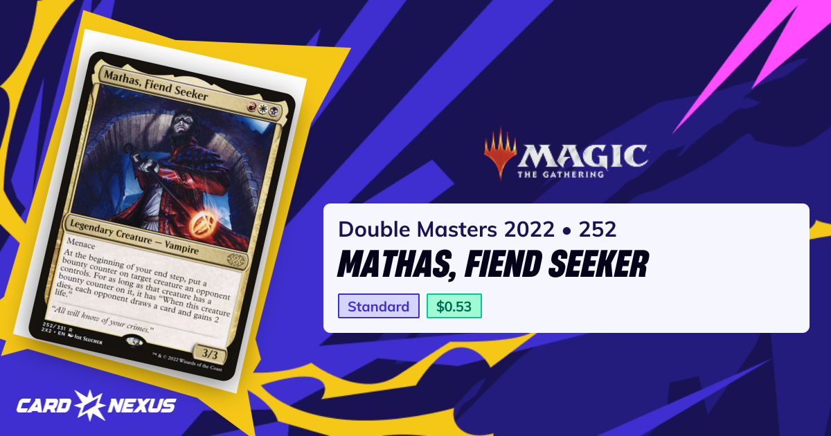 Mathas, Fiend Seeker #252 — Double Masters 2022 (2X2) — Magic: The ...