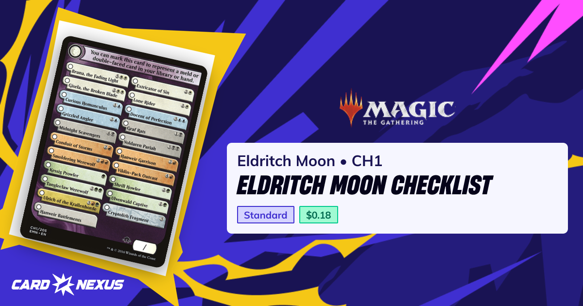 Eldritch Moon Checklist #CH1 — Eldritch Moon (EMN) — Magic: The ...
