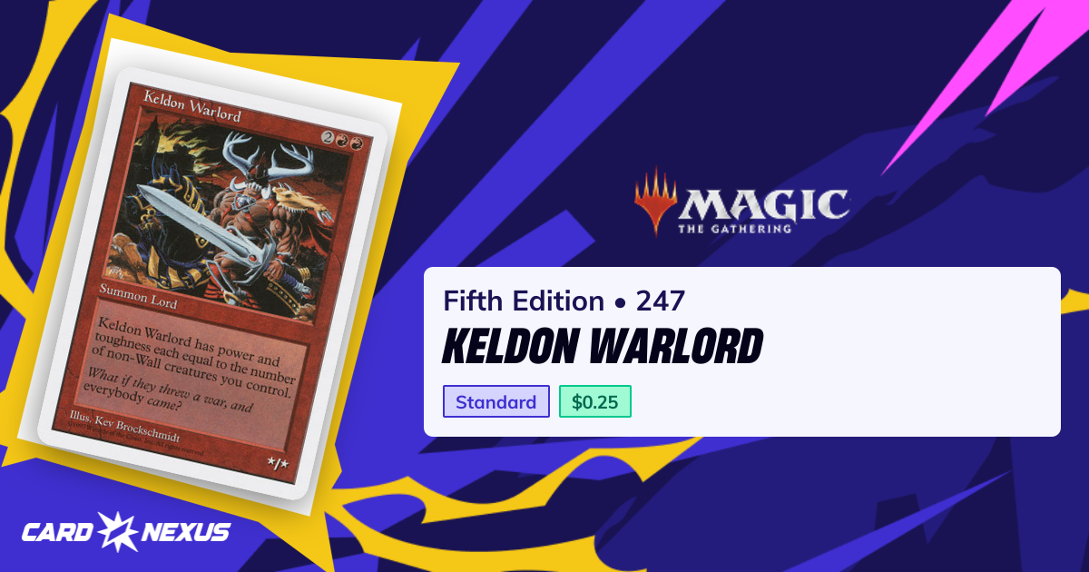Keldon Warlord #247 — Fifth Edition (5ED) — Magic: The Gathering — Buy ...