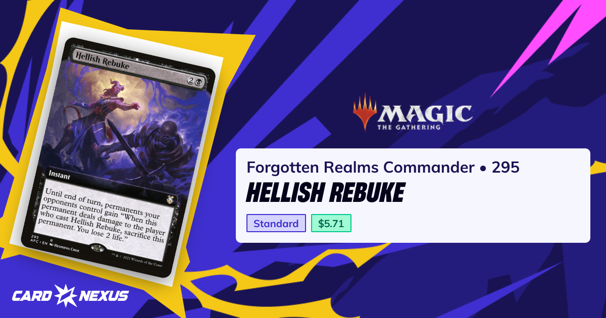 Hellish Rebuke #295 — Forgotten Realms Commander (AFC) — Magic: The ...