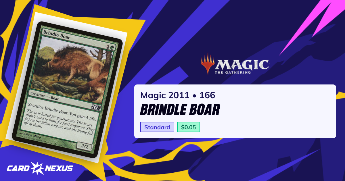 Brindle Boar #166 — Magic 2011 (M11) — Magic: The Gathering — Buy ...