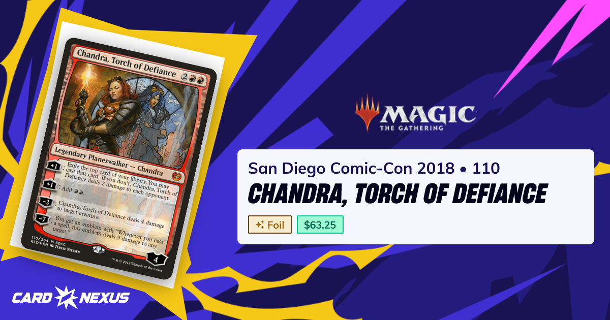Chandra, Torch of Defiance #110 — San Diego Comic-Con 2018 (PS18 ...