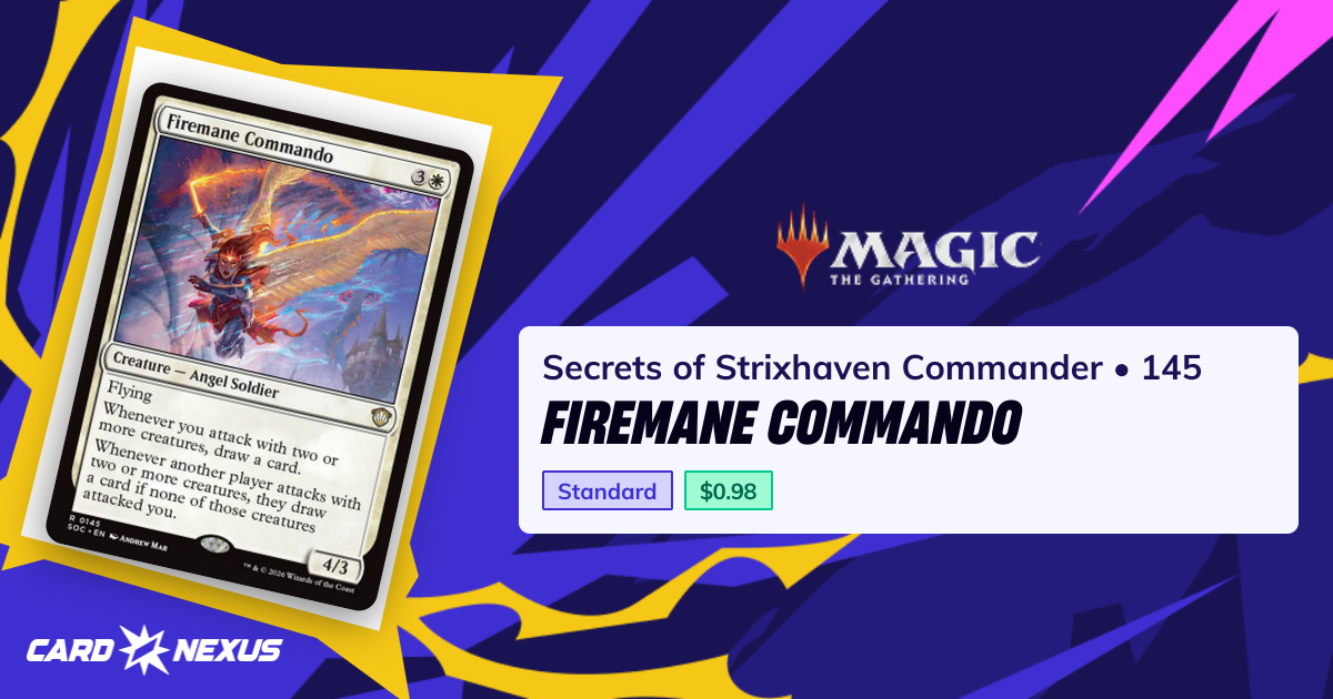 Firemane Commando #145 — Secrets of Strixhaven Commander (SOC) — Magic ...