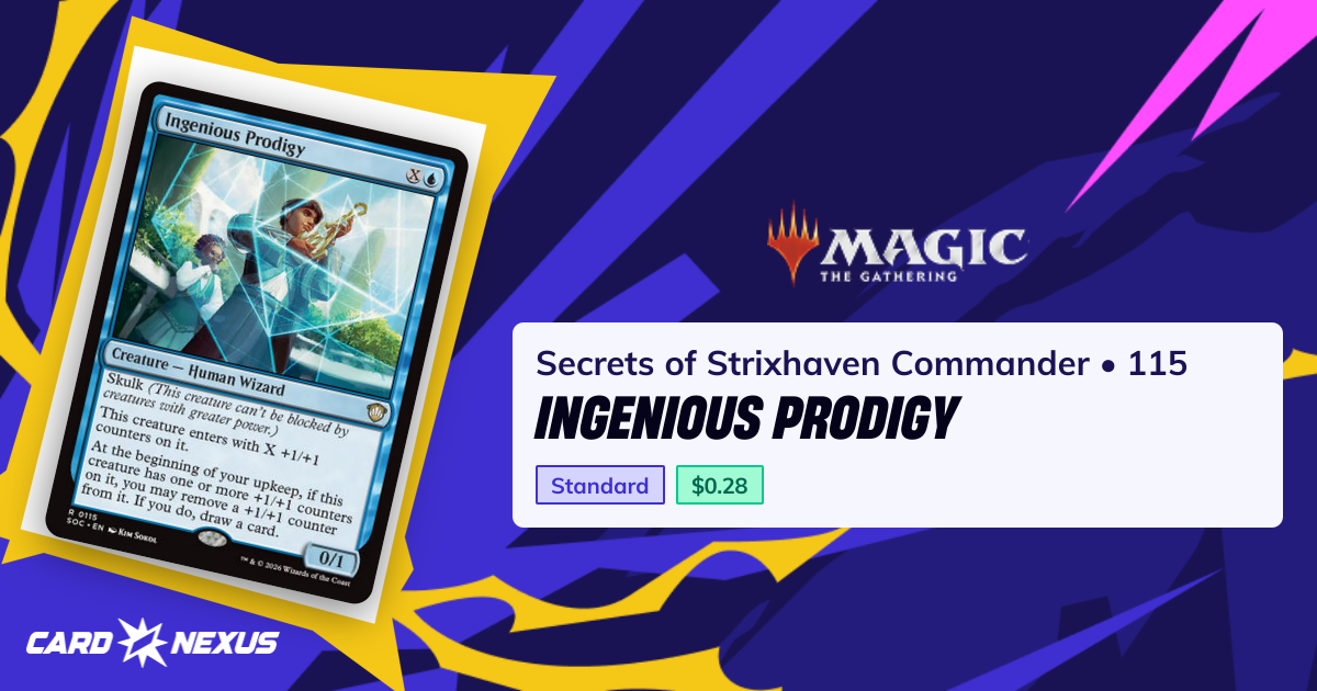 Ingenious Prodigy #115 — Secrets of Strixhaven Commander (SOC) — Magic ...
