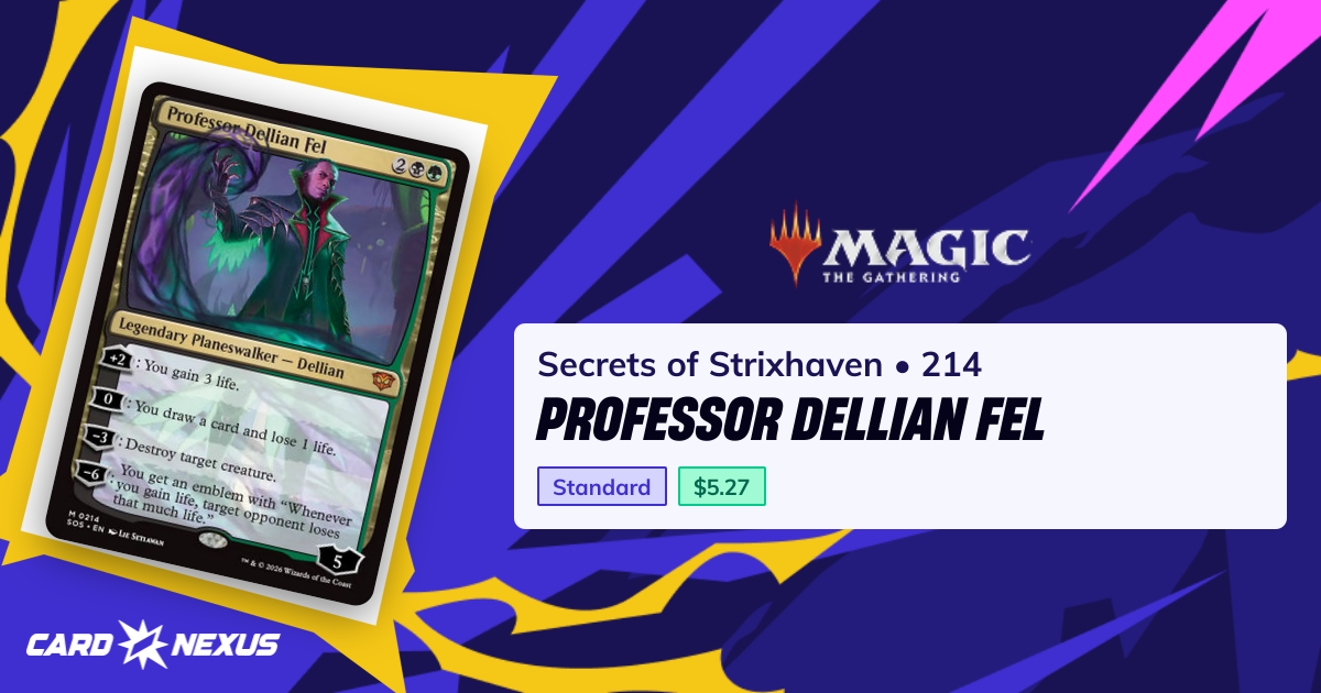 Professor Dellian Fel #214 — Secrets of Strixhaven (SOS) — Magic: The ...