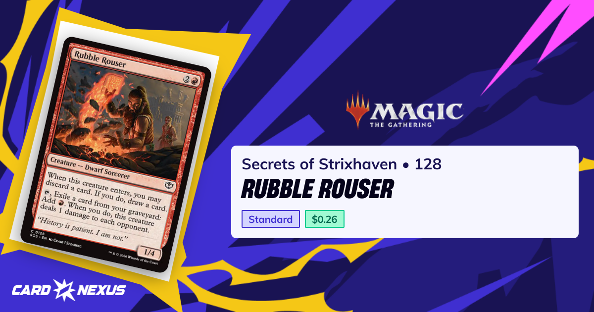 Rubble Rouser #128 — Secrets of Strixhaven (SOS) — Magic: The Gathering ...