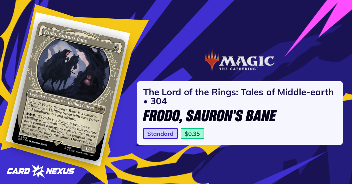 Frodo, Sauron's Bane #304 — The Lord of the Rings: Tales of Middle ...