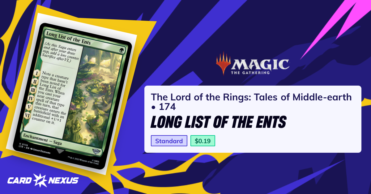 Long List of the Ents #174 — The Lord of the Rings: Tales of Middle ...