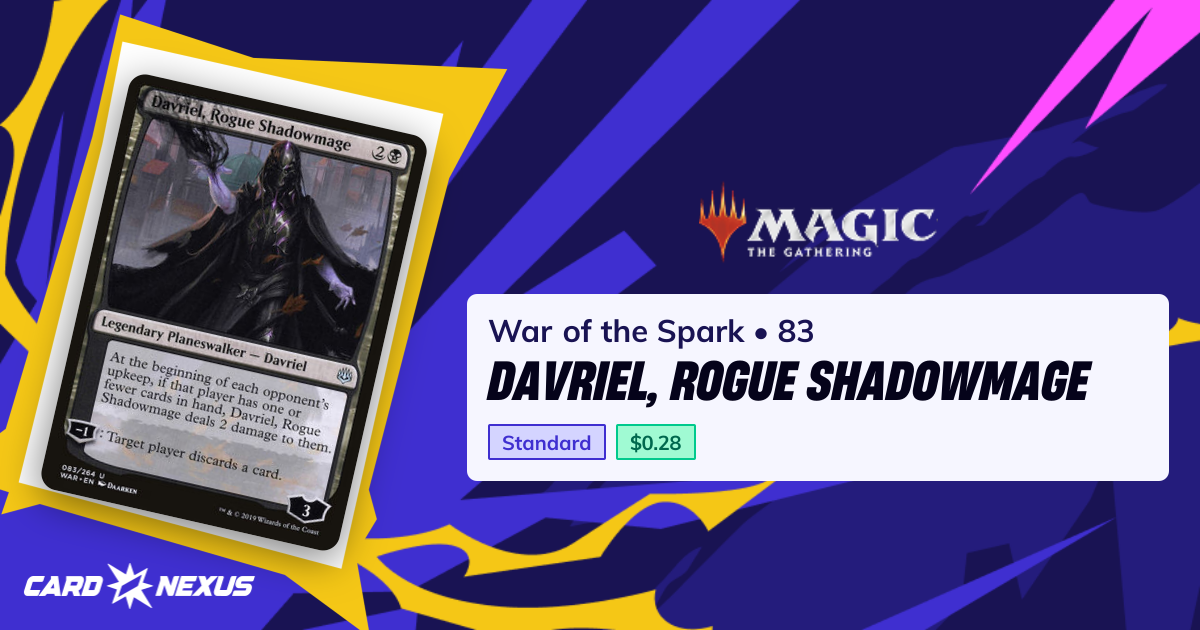 Davriel, Rogue Shadowmage #83 — War of the Spark (WAR) — Magic: The ...