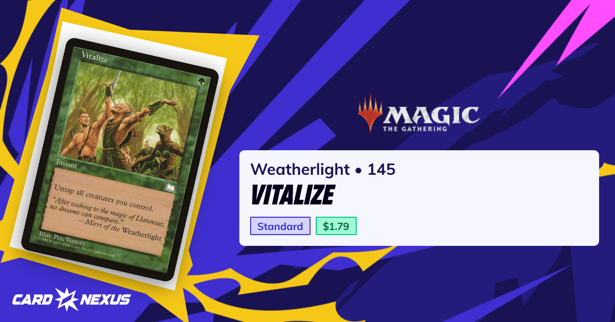 Vitalize #145 — Weatherlight (WTH) — Magic: The Gathering — Buy ...