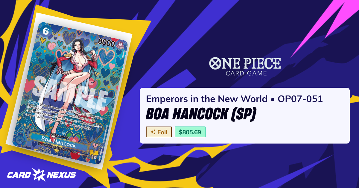 Boa Hancock (SP) #OP07-051 — Emperors in the New World (OP09 ...