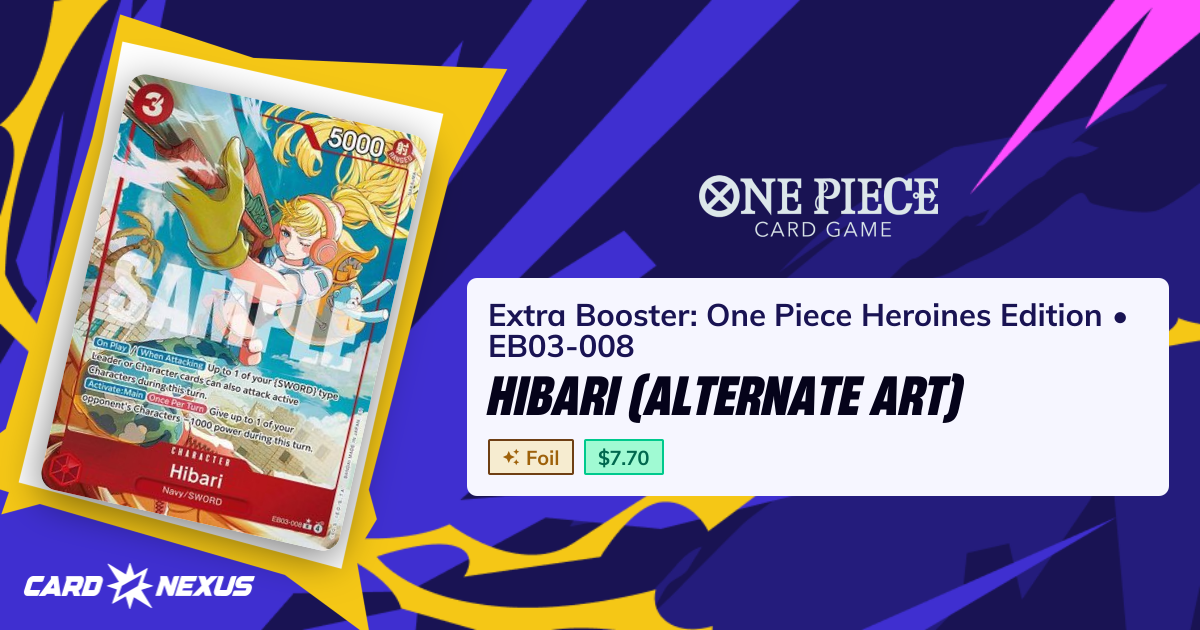 Hibari (Alternate Art) #EB03-008 — Extra Booster: One Piece Heroines ...