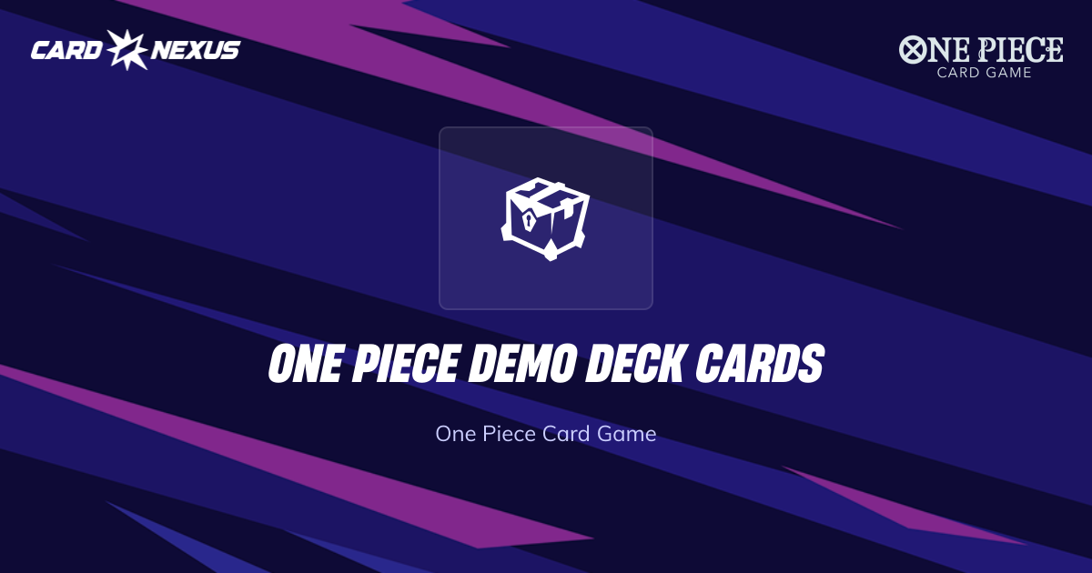 One Piece Demo Deck Cards (OP-DD) One Piece Card Game Cards — Buy ...