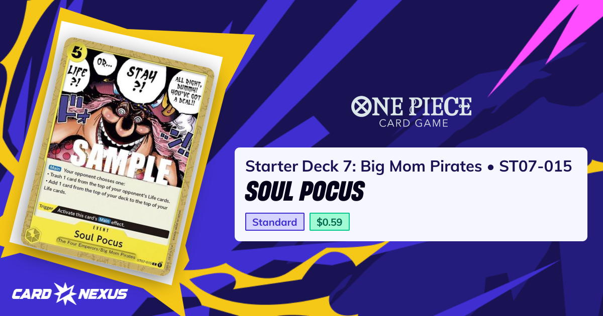 Soul Pocus #ST07-015 — Starter Deck 7: Big Mom Pirates (ST-07 ...