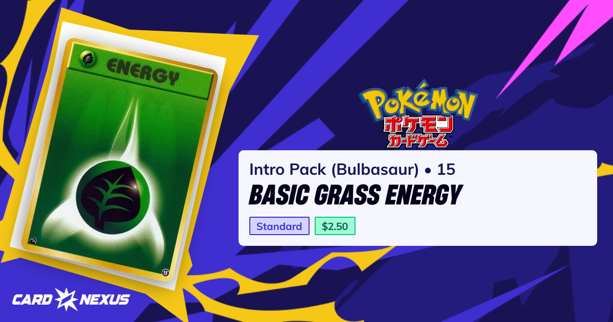 Basic Grass Energy #15 — Intro Pack (Bulbasaur) (INTRO-PACK-BULBASAUR ...
