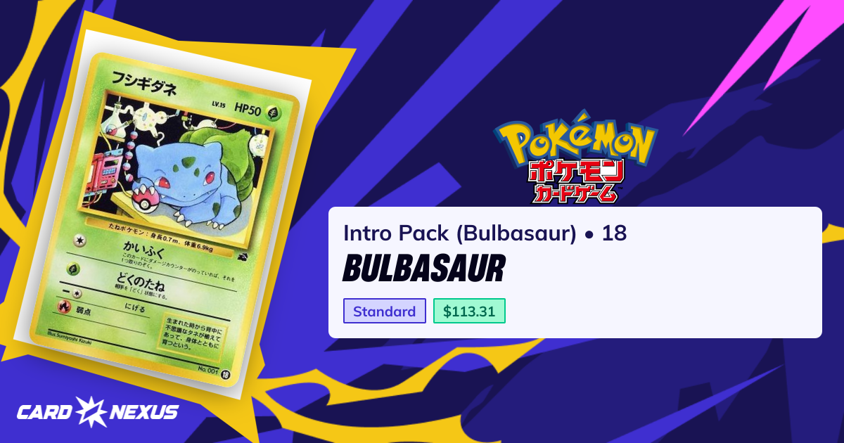 Bulbasaur #18 — Intro Pack (Bulbasaur) (INTRO-PACK-BULBASAUR) — Pokemon ...
