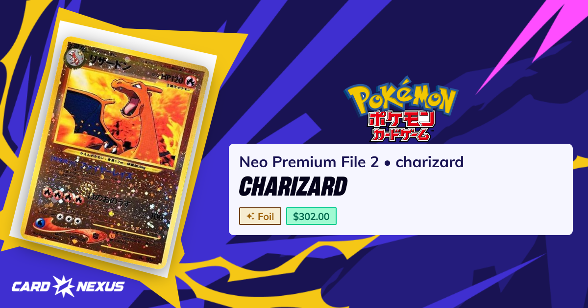 Charizard #charizard — Neo Premium File 2 (NEO-PREMIUM-FILE-2 ...