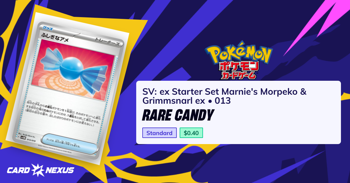Rare Candy #013 — SV: ex Starter Set Marnie's Morpeko & Grimmsnarl ex ...
