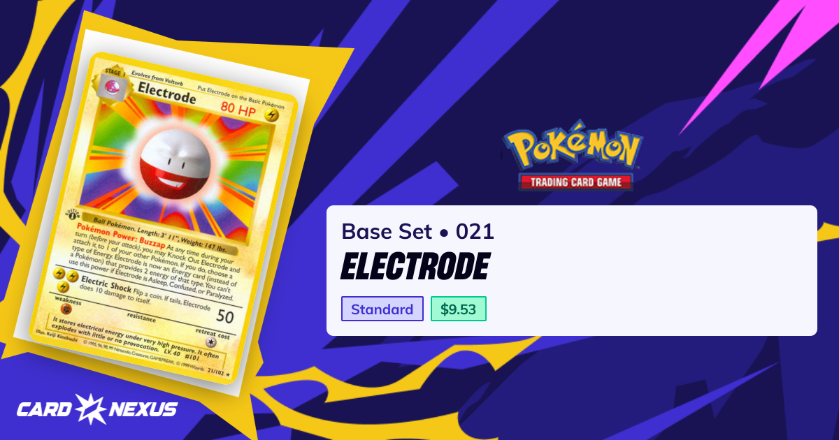 Electrode #021 — Base Set (BASE-SET) — Pokemon — Buy & Prices - CardNexus