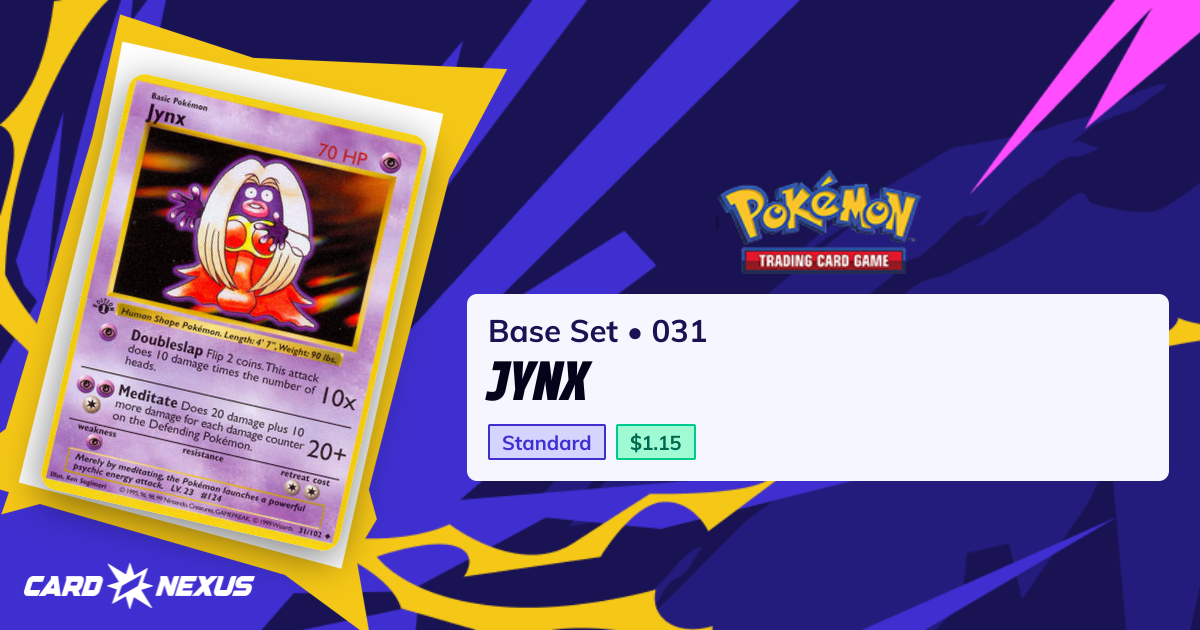 Jynx #031 — Base Set (BASE-SET) — Pokemon — Buy & Prices - CardNexus
