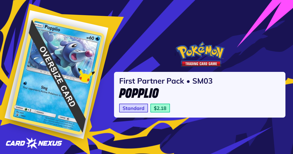 Popplio #SM03 — First Partner Pack (FIRST-PARTNER-PACK) — Pokemon — Buy ...