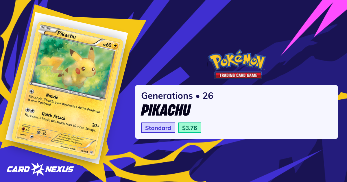 Pikachu #26 — Generations (GENERATIONS) — Pokemon — Buy & Prices ...