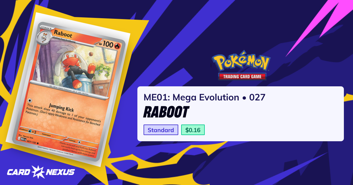 Raboot #027 — ME01: Mega Evolution (ME01-MEGA-EVOLUTION) — Pokemon ...