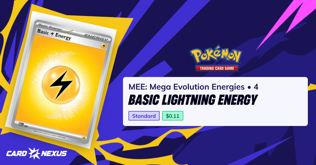 Basic Lightning Energy #4 — MEE: Mega Evolution Energies (MEE-MEGA ...