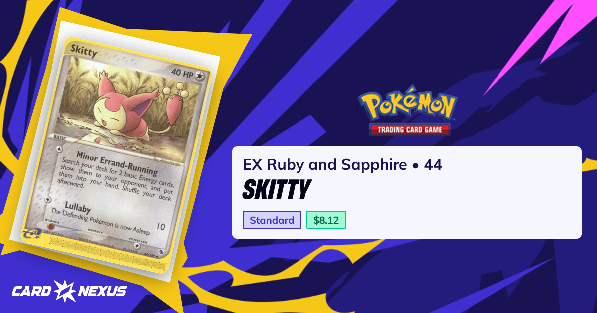 Skitty #44 — Ruby and Sapphire (RUBY-AND-SAPPHIRE) — Pokemon — Buy ...