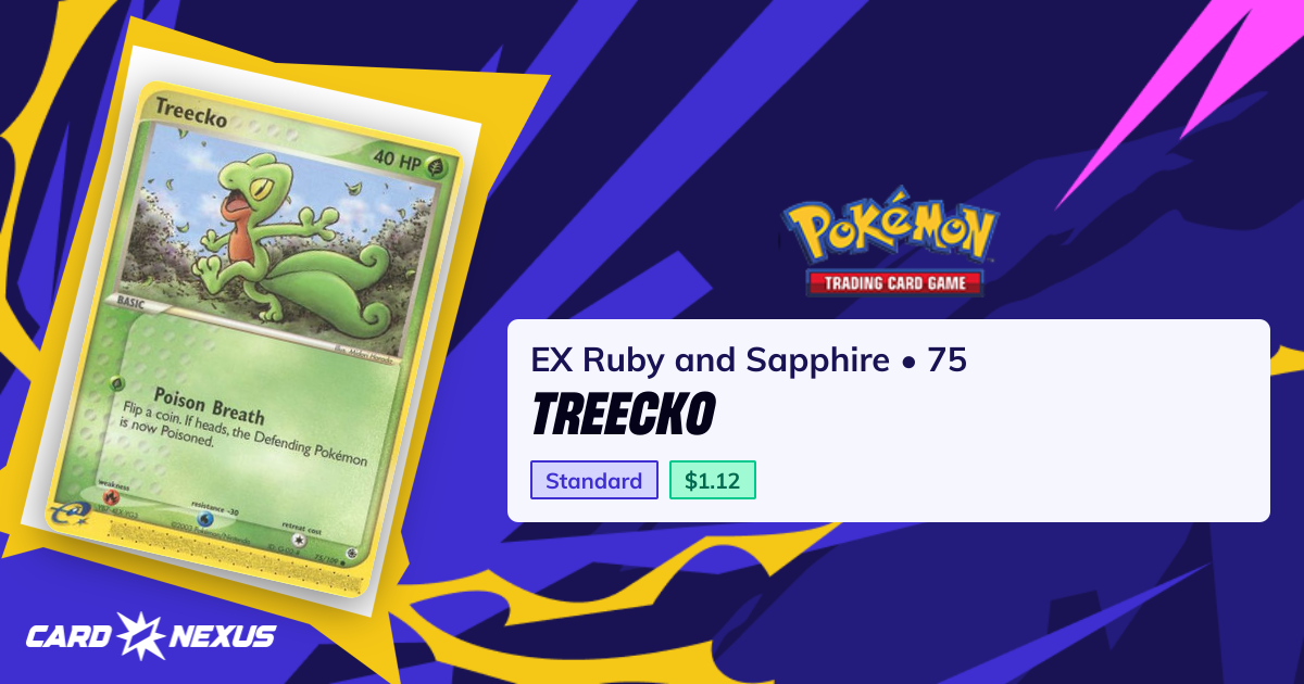 Treecko #75 — Ruby and Sapphire (RUBY-AND-SAPPHIRE) — Pokemon — Buy ...