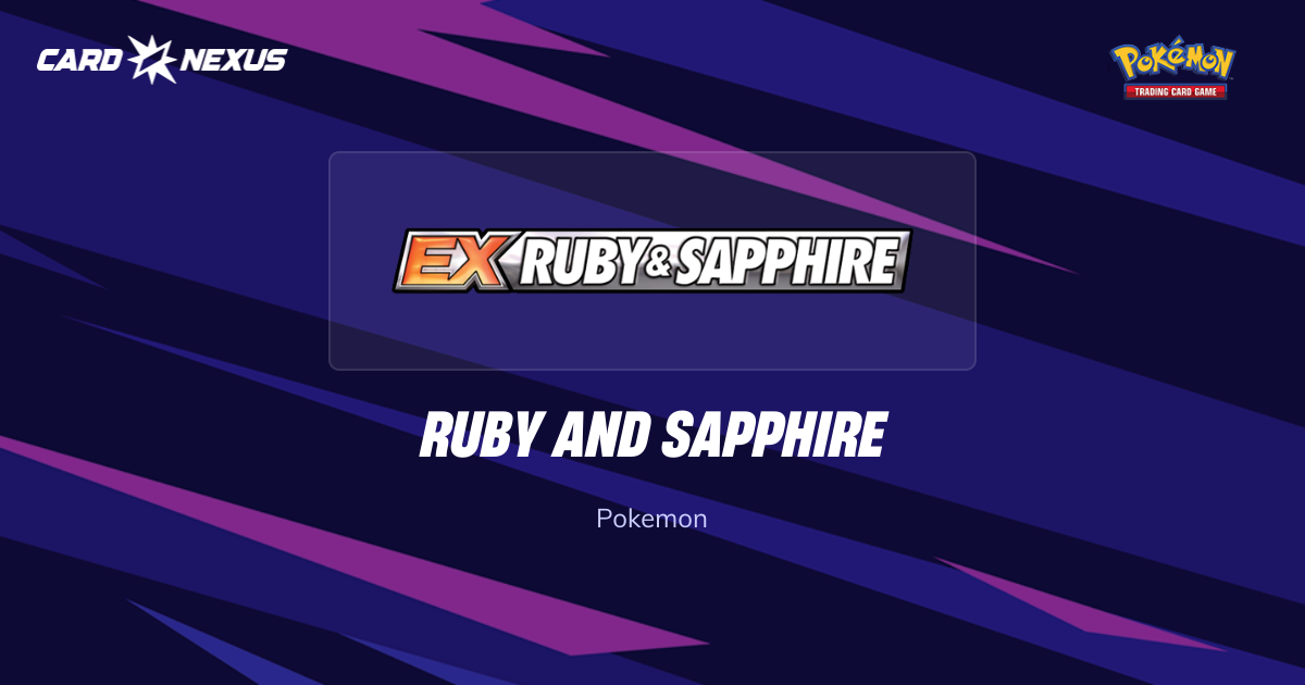 Ruby and Sapphire (RUBY-AND-SAPPHIRE) Pokémon Cards — Buy, Prices ...