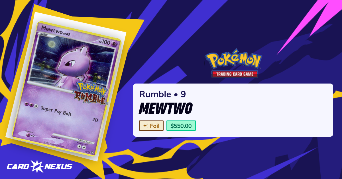 Mewtwo #9 — Rumble (RUMBLE) — Pokemon — Buy & Prices - CardNexus