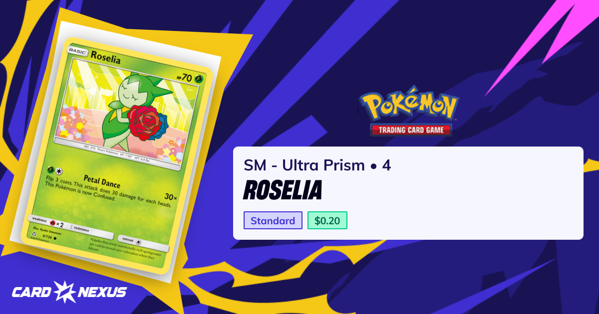 Carte Pokémon Rosélia 4/156 Reverse SL5 Ultra Prisme