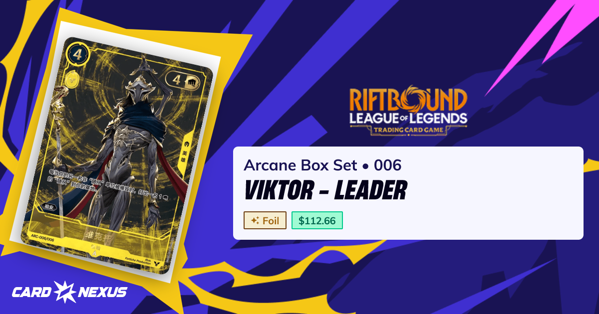 Viktor - Leader #006 — Arcane Box Set (ARC) — Riftbound: League of ...