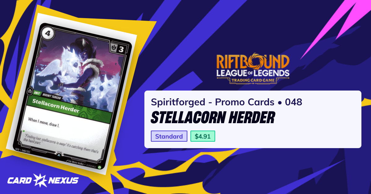 Stellacorn Herder #048 — Spiritforged - Promo Cards (SFDX) — Riftbound ...
