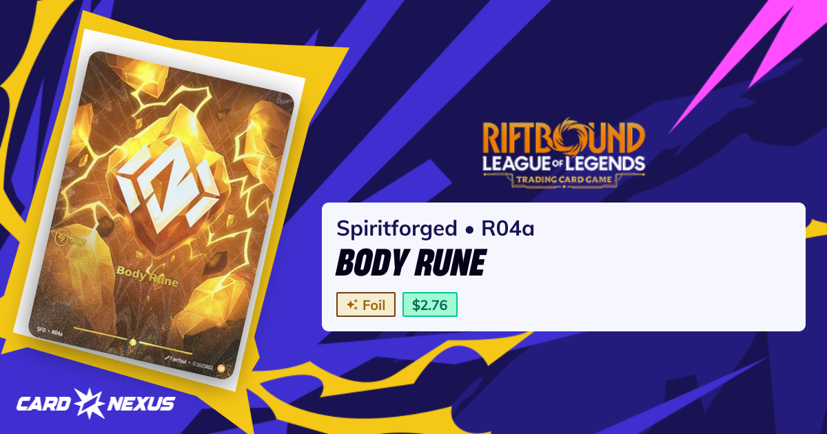 Body Rune #R04a — Spiritforged (SFD) — Riftbound: League of Legends TCG ...