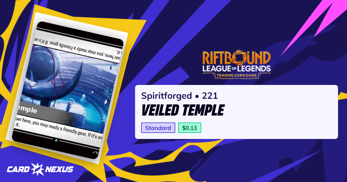 Veiled Temple #221 — Spiritforged (SFD) — Riftbound: League of Legends ...