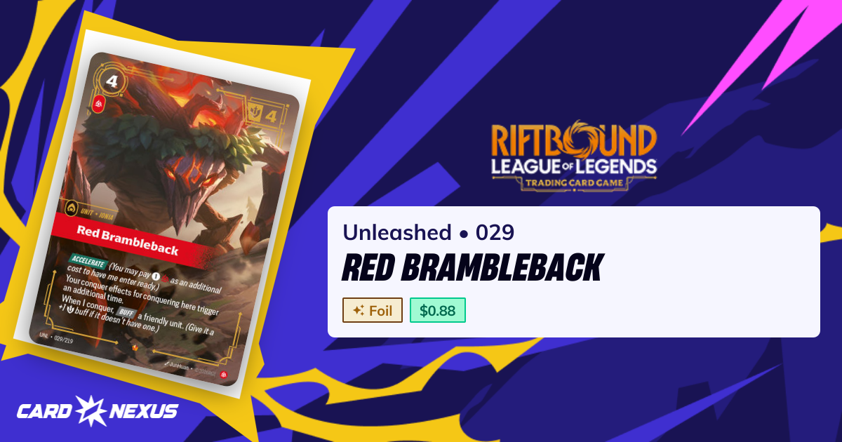 Red Brambleback #029 — Unleashed (UNL) — Riftbound: League of Legends ...