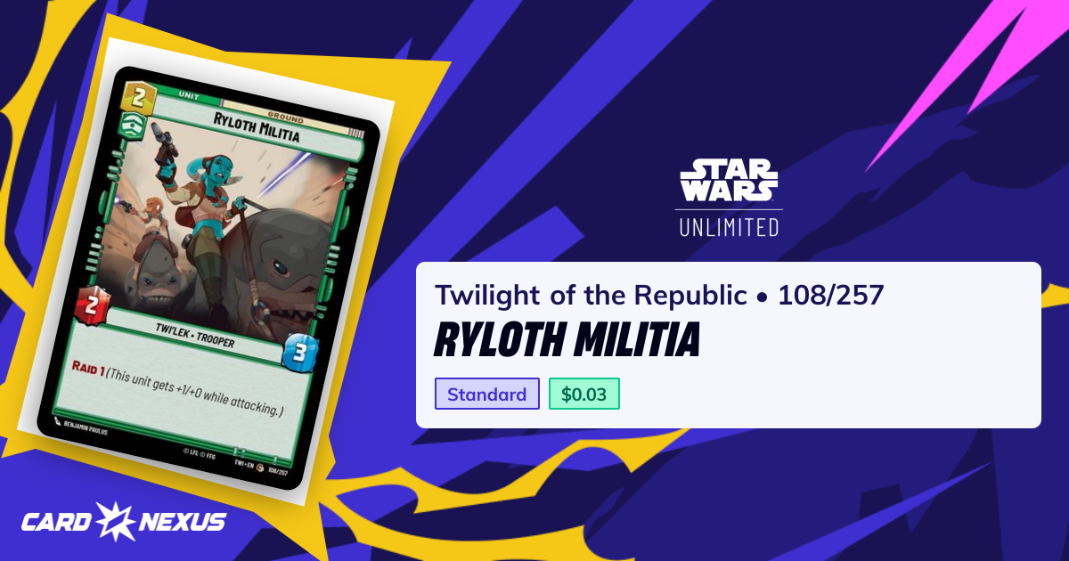 Ryloth Militia #108/257 — Twilight of the Republic (TWI) — Star Wars ...