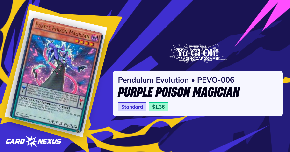 Purple Poison Magician #PEVO-006 — Pendulum Evolution (PEVO)